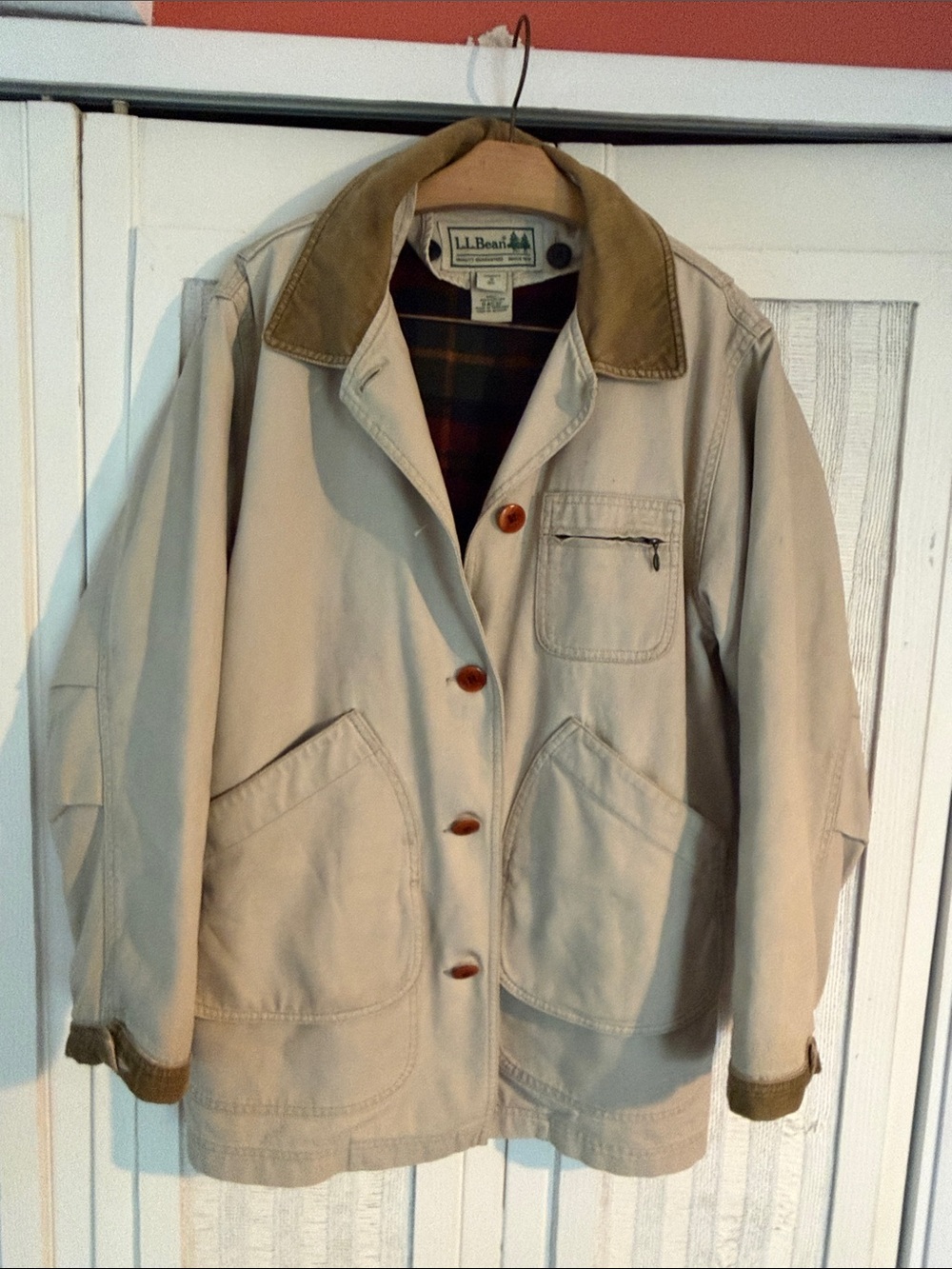 L.L.Bean Vintage Barn Jacket size small women’s wool liner